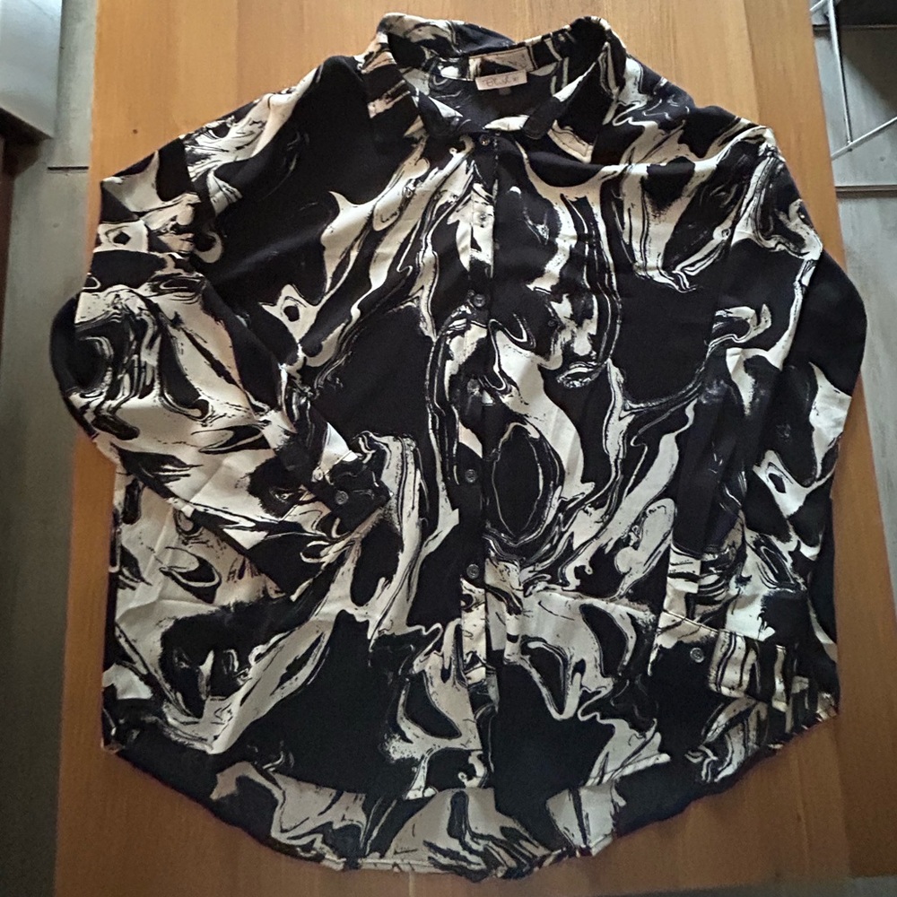 Blush BJ Monochrome long Sleeve Blouse